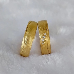 Hochwertige afrikanische 14 Karat Dubai vergoldet Edelstahl Schmuck Eheringe Paar Sets für Liebhaber Bague Anillos Eheringe - Product Image 4
