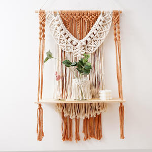 Colgador <span class=keywords><strong>de</strong></span> plantas <span class=keywords><strong>de</strong></span> macramé tejido bohemio <span class=keywords><strong>de</strong></span> estilo nórdico, estante <span class=keywords><strong>de</strong></span> macramé flotante tejido a mano, <span class=keywords><strong>tapiz</strong></span> colgante <span class=keywords><strong>de</strong></span> pared <span class=keywords><strong>para</strong></span> decoración del hogar - Product Image 2