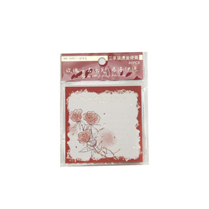 Bloc de Notas Creativo con Estampado Dorado, para Uso Escolar, Regalo, Manualidades, Papel de Mensajes con Diseño de Rosa, Papelería, Bloc de Notas, Notas Adhesivas - Product Image 6