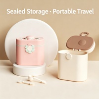 Boîte de conservation portable pour aliments pour bébé avec poignée abeille, joint en silicone, cuillère séparée, multifonction, design dessin animé, pour collations, cuisine, chambre, individuelle