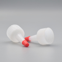 Approvisionnement d'usine 24/410 longue buse en plastique compte-gouttes 24mm rouge haut bouchon pressant Ketchup bouchon de bouteille colle bec couvercle de bouteille