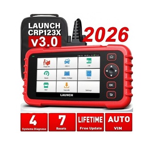 LAUNCH CRP123X V3.0 Scanner de diagnostic universel OBD2 Wifi 12V Outil de diagnostic automobile avec garantie d'un an Écran LCD rouge en anglais - Product Image 1