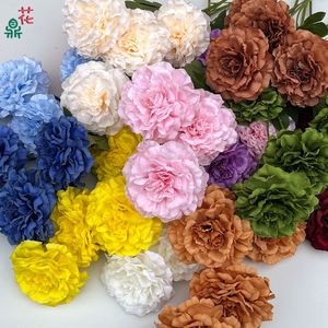 Flores de Peonía Artificiales de Seda con 4 Cabezas, Decoración de Boda Hecha a Mano en China - Product Image 2