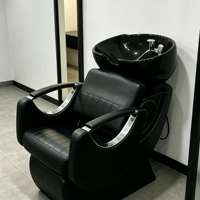 Fauteuil de lavage portable pour salon de coiffure avec lavabo intégré pour salons de beauté et salons de barbier