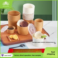Boîtes et bols d'emballage alimentaire jetables épaissis de qualité alimentaire (pour soupes et salades) avec logo imprimable et personnalisable