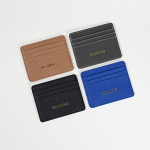 Glampkg Mỏng Tùy Chỉnh Hình Dạng Màu Nâu Chủ Thẻ Ánh Sáng Trọng Lượng PU Thẻ Da Túi Biểu Tượng Hấp Dẫn Cho Văn Phòng Đẹp Thẻ Tín Dụng Lưu Trữ - Product Image 1