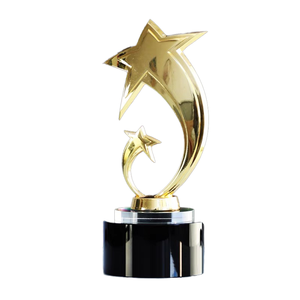 Trofeo Metálico Portátil Moderno con Grabado para la Excelencia Empresarial y Contribuyentes Destacados - Pedidos al por Mayor - Product Image 1