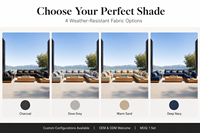 Modular Outdoor Sectional Sofa Set with Quick-Dry Fabric and Solid Teak Base and Plush Cushions for Hotel Resort Garden Patio