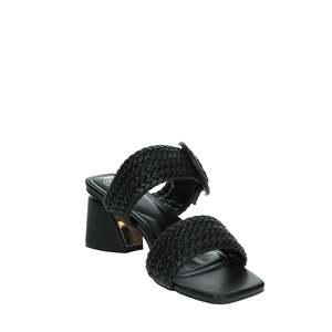 Sandali con Tacco da Donna Laura Biagiotti, Neri con Cinturino Intrecciato e Tacco Largo - Product Image 5