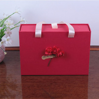 Boîte cadeau créative rose rectangulaire en carton style nœud papillon, boîte d'emballage de bijoux couleur unie pour bijoux et montres