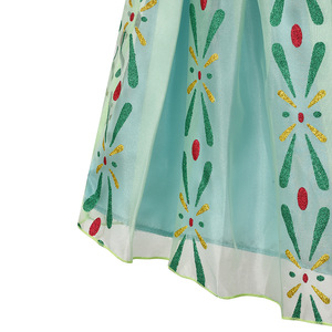 Ensemble de robe de princesse verte pour filles avec couronne, baguette magique et bijoux, costume de fête d'anniversaire pour enfants, Halloween, carnaval, cosplay - Product Image 6