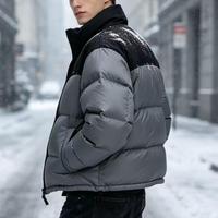 Veste d'hiver classique personnalisée en duvet pour homme, épaisse, imperméable et chaude