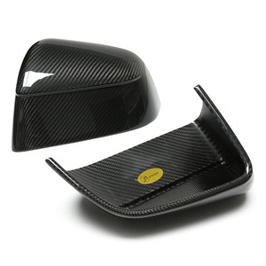Nouvelle version adaptée à la nouvelle version du boîtier de rétroviseur en fibre de carbone sèche pour Tesla Model Y, couvercle de rétroviseur. - Product Image 1