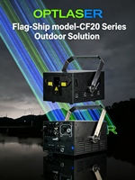 Sistem Pertunjukan Lampu Laser RGB Animasi ILDA Digital Driver Aluminium Alloy Daya Tinggi Seri Optlaser CF20 Kontrol DMX512