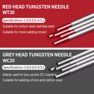 Cabezal rojo WC20 <span class=keywords><strong>Electrodo</strong></span> de soldadura Tig de tungsteno Cabeza gris <span class=keywords><strong>Electrodo</strong></span> de tungsteno WT20 Varilla de tungsteno de 2,4mm - Product Image 3