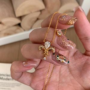 Collier pendentif iris en argent pur S925, style antique, luxe, design de niche, luxe léger, sensation haut de gamme, chaîne de cou, fermoir inclus - Product Image 4