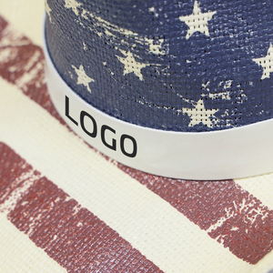 Custom <strong>Pattern</strong> USA Flag Football Outdoor Summer Distressed Star Stripes Waterproof Bulk Jazz Beach Cowboy Cowgirl Straw <strong>Hat</strong> - Product Image 2
