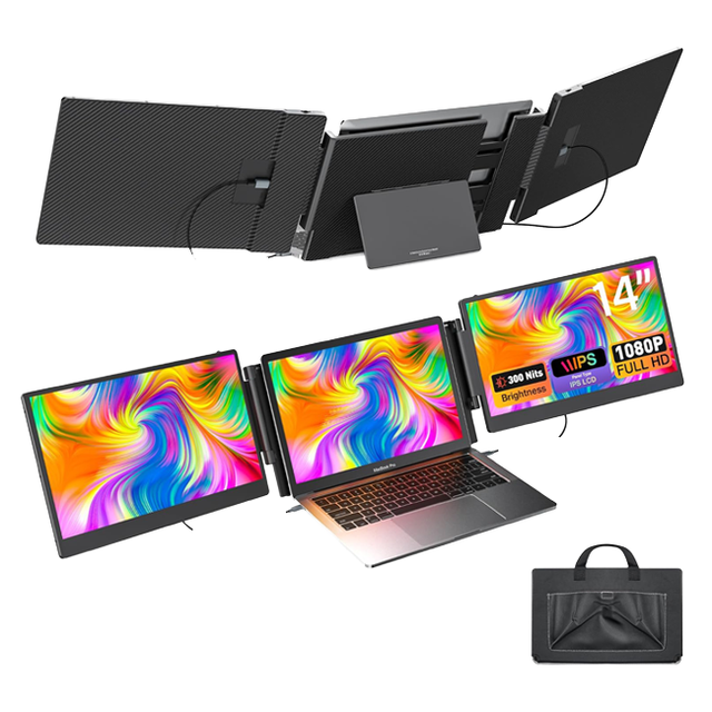 14-Inch S3 Portable Gaming Work Monitor for Laptop 1080P 60Hz IPS Screen with USB Interface for Home Office