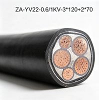 ZA YJV22 0,6~1kV 3*120+2*70mm² A-Klasse Flammhemmendes Kupfer XLPE Stahlband-Armiertes Stromkabel