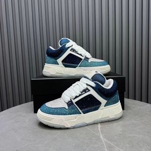 Zapatillas Retro de Diseño de Lujo, Personalizadas, Casuales, Deportivas, con Decoración de Diamantes, de Cuero Genuino y Malla, Unisex para Hombre - Product Image 2