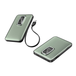 Ultra Slim Portable Charge Built-in <b>Cable</b> Power Bank PD22.5W Fast Charging 5000mAh PowerBank With Digital <b>Display</b> - Product Image 1