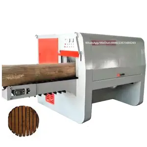 Automatic Log multi-blade saw machine wood multi-blade sliding table sawmill slicer cutting machine