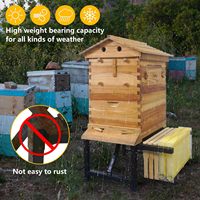 Neuer Verstellbarer Metall-Bienenstockständer in Schwarz für 10-Rahmen-Langstroth-Bienenstöcke 100kg Tragfähigkeit 3-Monatige Garantie