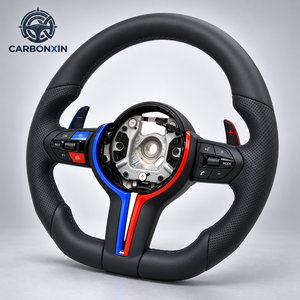 Volant en cuir personnalisé de la série M pour BMW F01 F10 F11 F15 F20 F22 F30 F32 F33 F34 F31 F36 F80 F82 F90 E70 E80 - Product Image 1