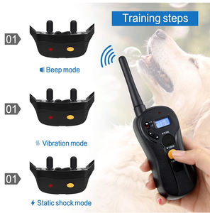 FCC CE Wasserdichtes 600M Fernbedienung Haustier Anti-Bark Einstellbarer Warnton Vibrierender Schock Nylon Elektrisches Hunde trainings halsband - Product Image 2