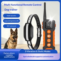 Dispositif d'entraînement pour animaux de compagnie, collier anti-aboiement à choc, télécommande pour dressage de chiens, portée de 1000 mètres, étanche IPX7, modèle ABS PD 518-3