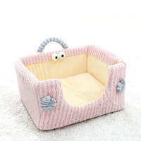 Lit pour animaux de compagnie en peluche chaud et confortable pour chat, chiot, chaton, canapé, coussin, lit pour animaux de compagnie quatre saisons, tapis doux pour chat, lit pour petit chien et chat