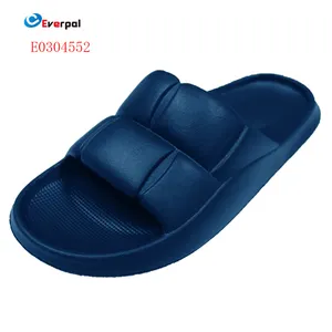 Confortable Couple été semelle épaisse doux EVA salle de bain gonflé nuage diapositives oreiller sandales pantoufles pour hommes femmes