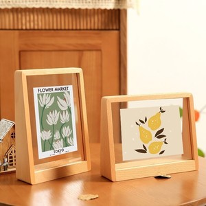 Solid Wood Photo <b>Frame</b> Rectangular Tabletop Eco-Friendly Modern Minimalist Wedding Decor - Product Image 1
