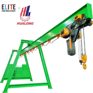 HUALONG Machinery 1 Ton 2 Ton 3 Ton Floor Fixed Freestanding Engine Cantilever A Frame Gantry Crane With Electric Hoist For Sale