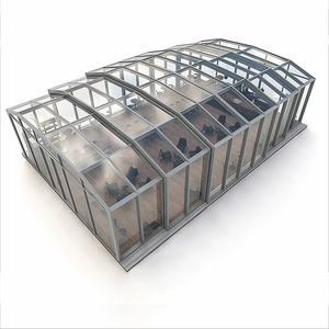 غطاء مسبح كبير مخصص للاستخدام في جميع الفصول، سقف مسبح تلسكوبي قابل للسحب من البولي كربونات للاستخدام الخارجي - Product Image 4