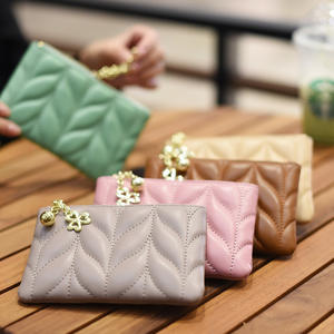 <span class=keywords><strong>Porte</strong></span>-<span class=keywords><strong>monnaie</strong></span> en <span class=keywords><strong>cuir</strong></span> véritable avec fermeture éclair pour pièces de <span class=keywords><strong>monnaie</strong></span> et clés, pour femmes - Product Image 2