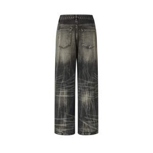 <span class=keywords><strong>กางเกง</strong></span>ยีนส์ทรงขากว้างสีดำเทาแบบย้อมสีพิเศษ สำหรับทุกฤดู คุณภาพสูง ดีไซน์หรูหรา ทันสมัย สำหรับผู้ชาย - Product Image 5