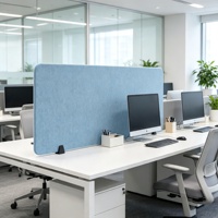 Panneau acoustique en feutre polyester, séparateur de bureau, écran de bureau en fibre PET, cloison de confidentialité pour bureau, panneau d'absorption acoustique pour bureau