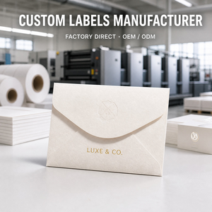 Enveloppe professionnelle en papier blanc imprimée sur mesure, gaufrée et estampillée à chaud or, avec papier timbré de bureau élégant et haut de gamme pour entreprises - Product Image 6