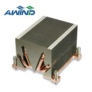 铝6061铝100瓦电脑无源中央处理器冷却器超薄散热器存储器铜散热片散热器冷却热管散热器