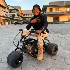 FRANFUN Qualité Garantie 212cc Embrayage CVT 4 Temps Châssis Bas Tricycle à Essence <span class=keywords><strong>Moto</strong></span> Karting <span class=keywords><strong>Drift</strong></span> au Sol Plat - Product Image 1