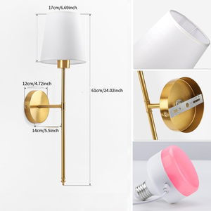 Phòng khách trong nhà Vàng RGB Dimmable không dây pin hoạt động tường sconces với điều khiển từ xa có thể sạc lại trong nhà Đèn tường - Product Image 4