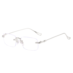 Lunettes de lecture flexibles X208 en métal à monture rectangulaire pour presbytie -2.50, vente en gros pour femmes, lunettes correctrices - Product Image 6