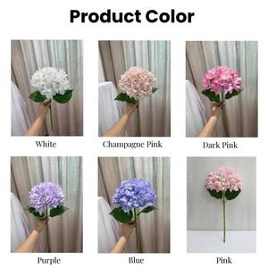 Decoraciones de boda de alta calidad, flores de <span class=keywords><strong>Hortensia</strong></span> de tacto real, hortensias artificiales de látex, <span class=keywords><strong>Hortensia</strong></span> blanca y <span class=keywords><strong>rosa</strong></span>, novedad - Product Image 3