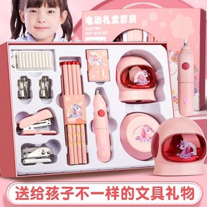 Ensemble de papeterie électrique pour enfants, cadeau avec impression numérique, en plastique, fournitures scolaires pour enfants - Product Image 3
