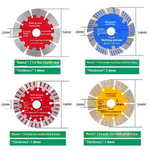 Hoja de <span class=keywords><strong>sierra</strong></span> de diamante seco soldada con láser para corte de hormigón de piedra, ranura de pared, ranurado de hormigón para pared de tamaño King - Product Image 2