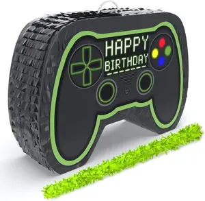 Paquete <span class=keywords><strong>de</strong></span> Piñatas <span class=keywords><strong>de</strong></span> controlador <span class=keywords><strong>de</strong></span> videojuegos personalizado con los ojos vendados y murciélago para niños, conjunto <span class=keywords><strong>de</strong></span> decoración <span class=keywords><strong>de</strong></span> fiesta <span class=keywords><strong>de</strong></span> <span class=keywords><strong>cumpleaños</strong></span> para niños - Product Image 1
