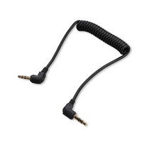 Câble audio spiralé TRS TRRS 3,5 mm à angle droit 90 degrés, blindage tressé en PVC, micro mâle, cuivre nu, pour ordinateur