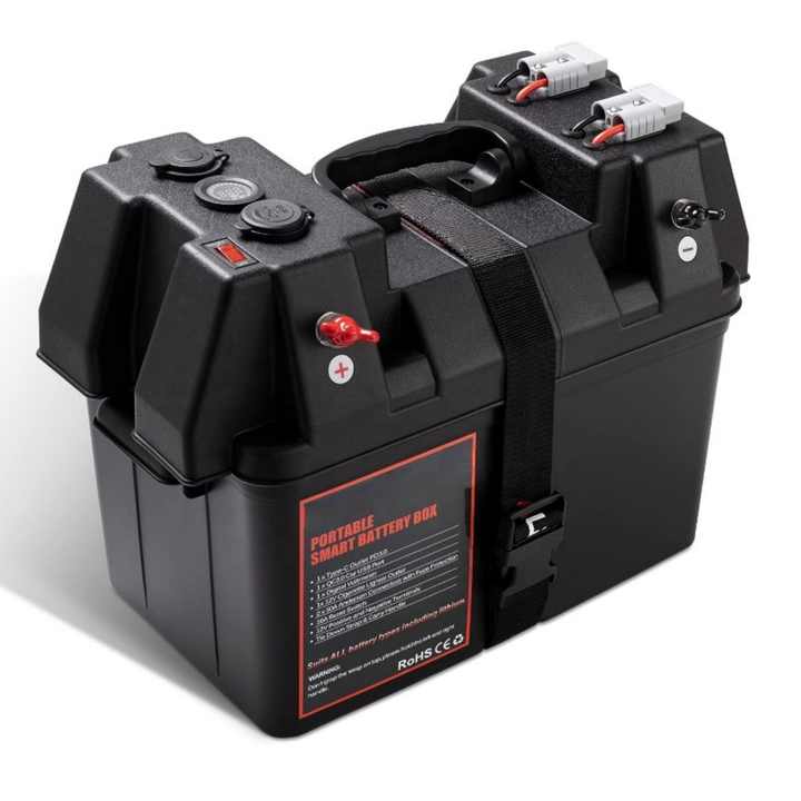 12v 100ah Trolling Motor Smart Portable Battery Box Power Center With