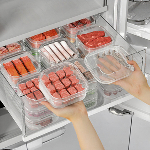 モダンポータブル再利用可能プラスチック食事準備オーガナイザー容器蓋付きキッチン冷凍食品保管用 - Product Image 1